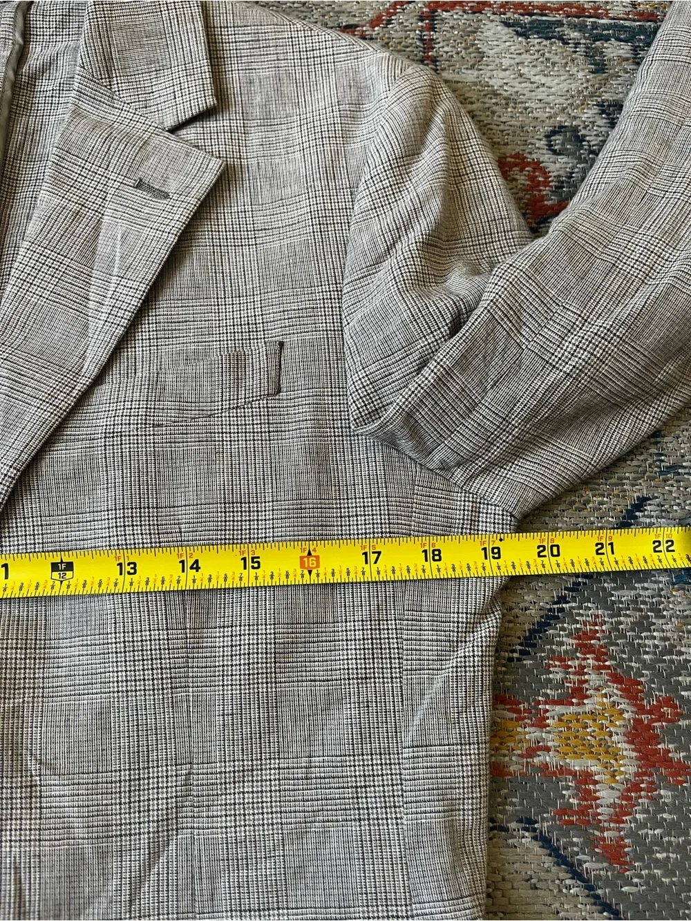 Banana Republic Linen Blend Plaid Sport Coat in Beige 38S